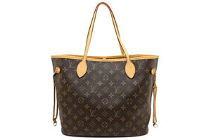 LOUIS VUITTON LV Neverfull Tote Bag Monogram Beige Cream